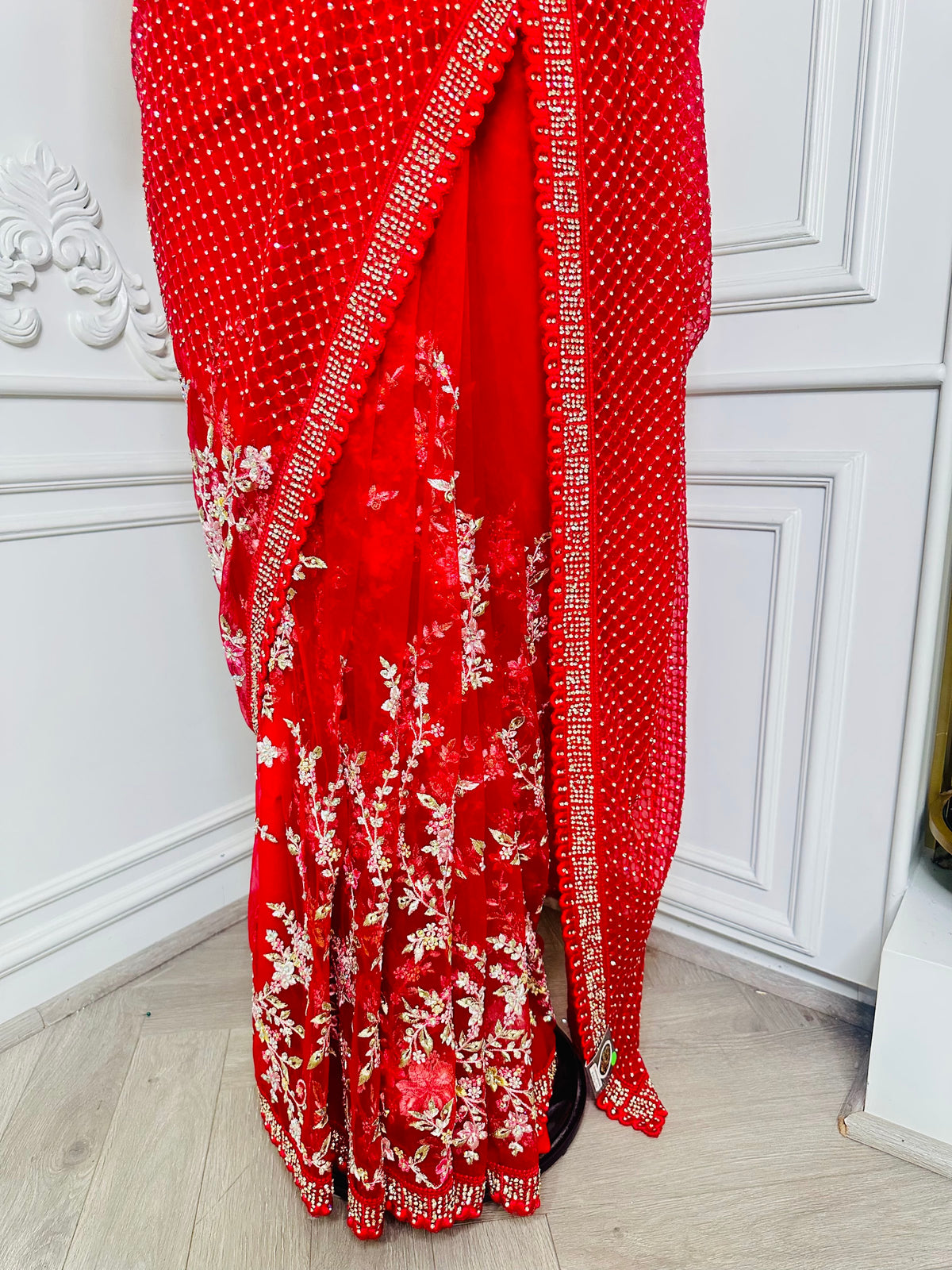 red saree by Mamta Saree - view 4