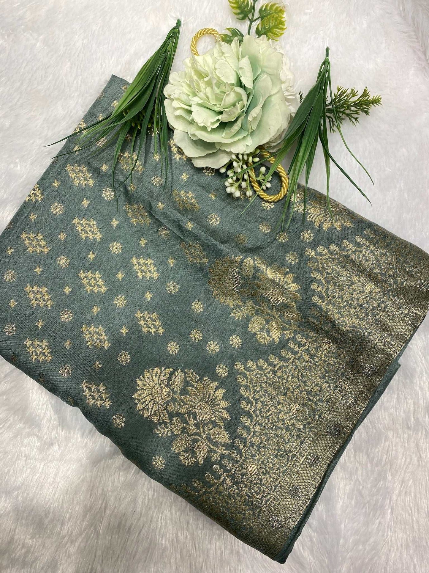 Silk Suit With Patola Duppta