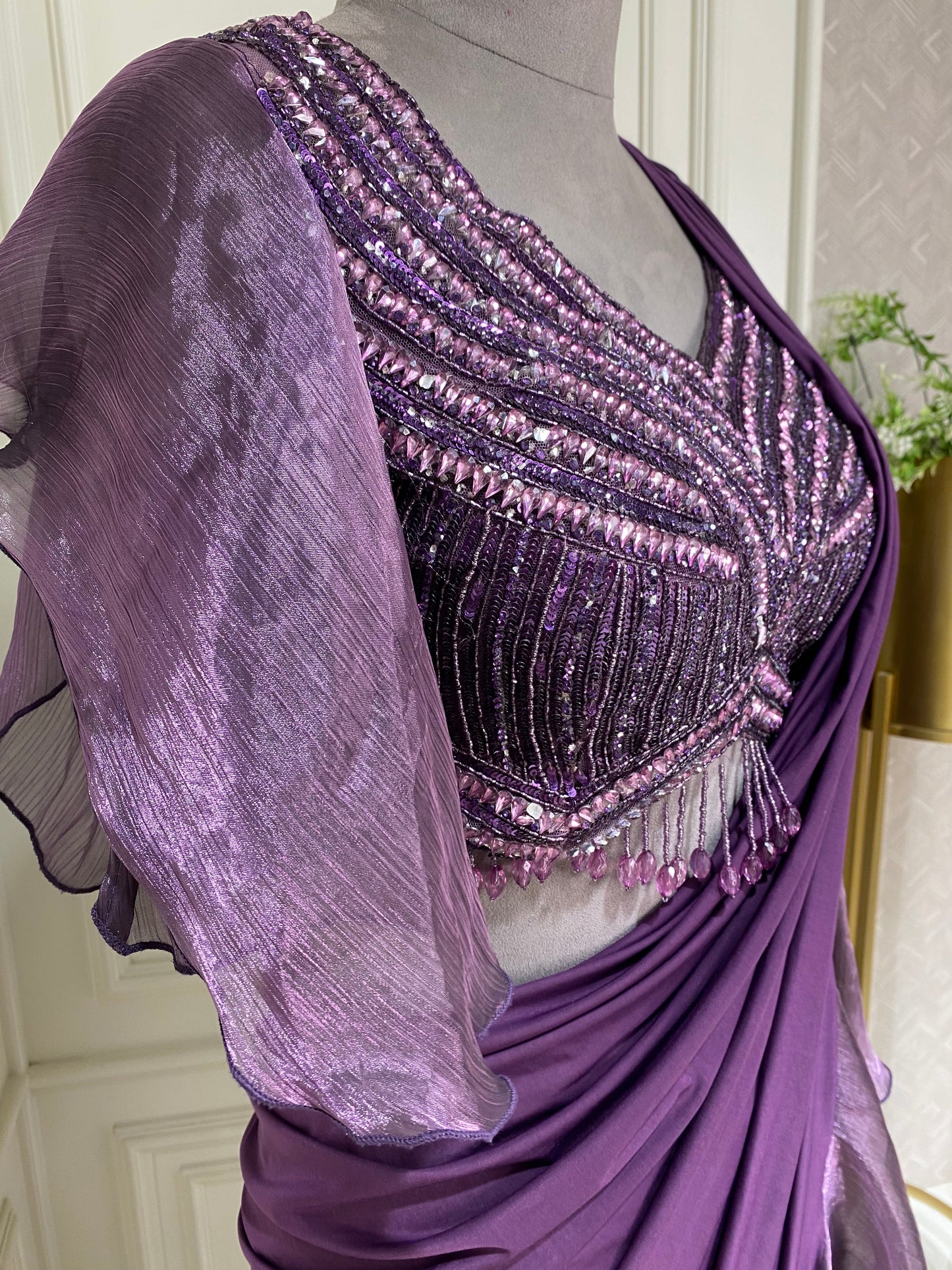 Purple Ready to Wear saree