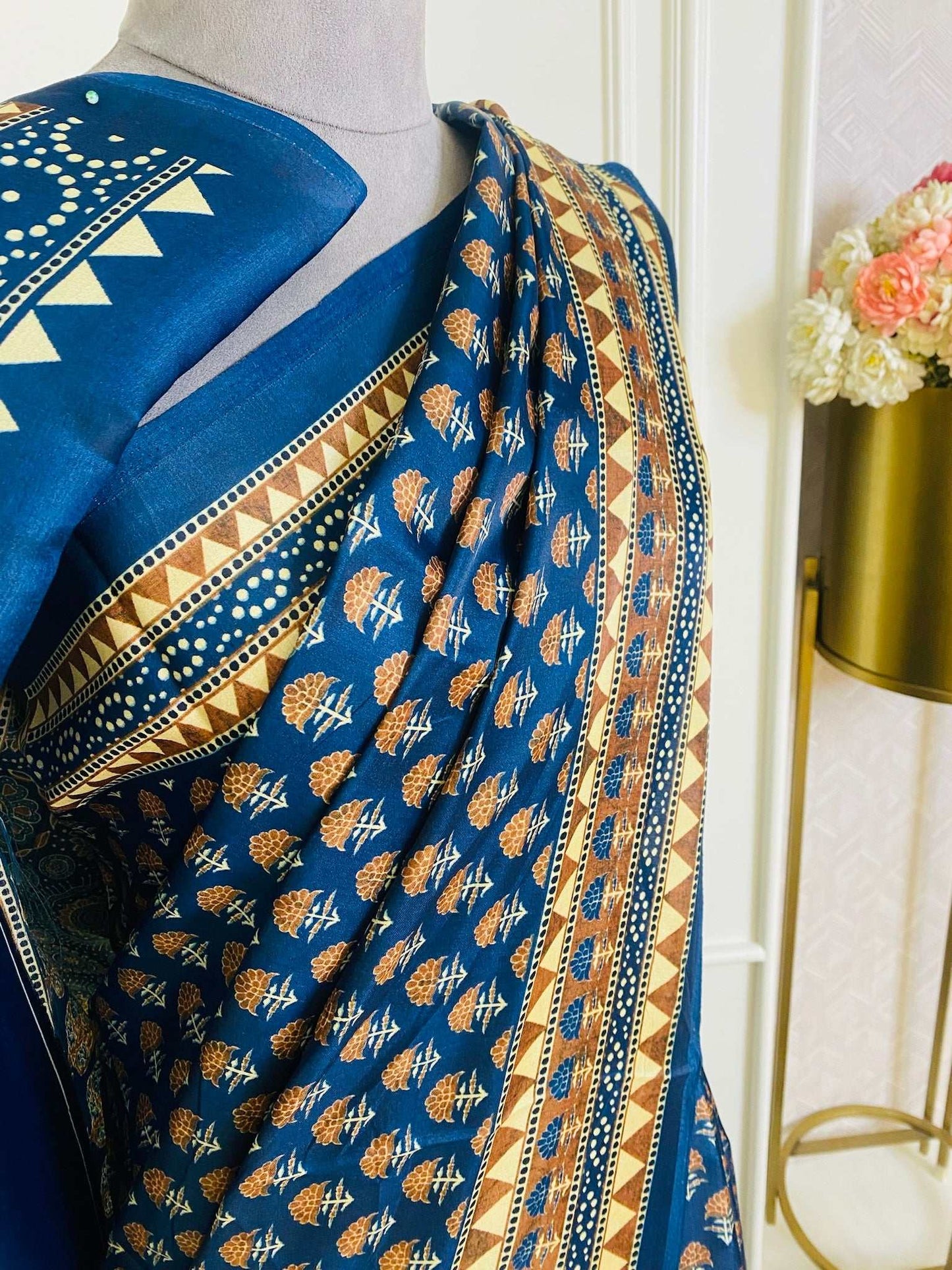 Cotton Silk Blue saree