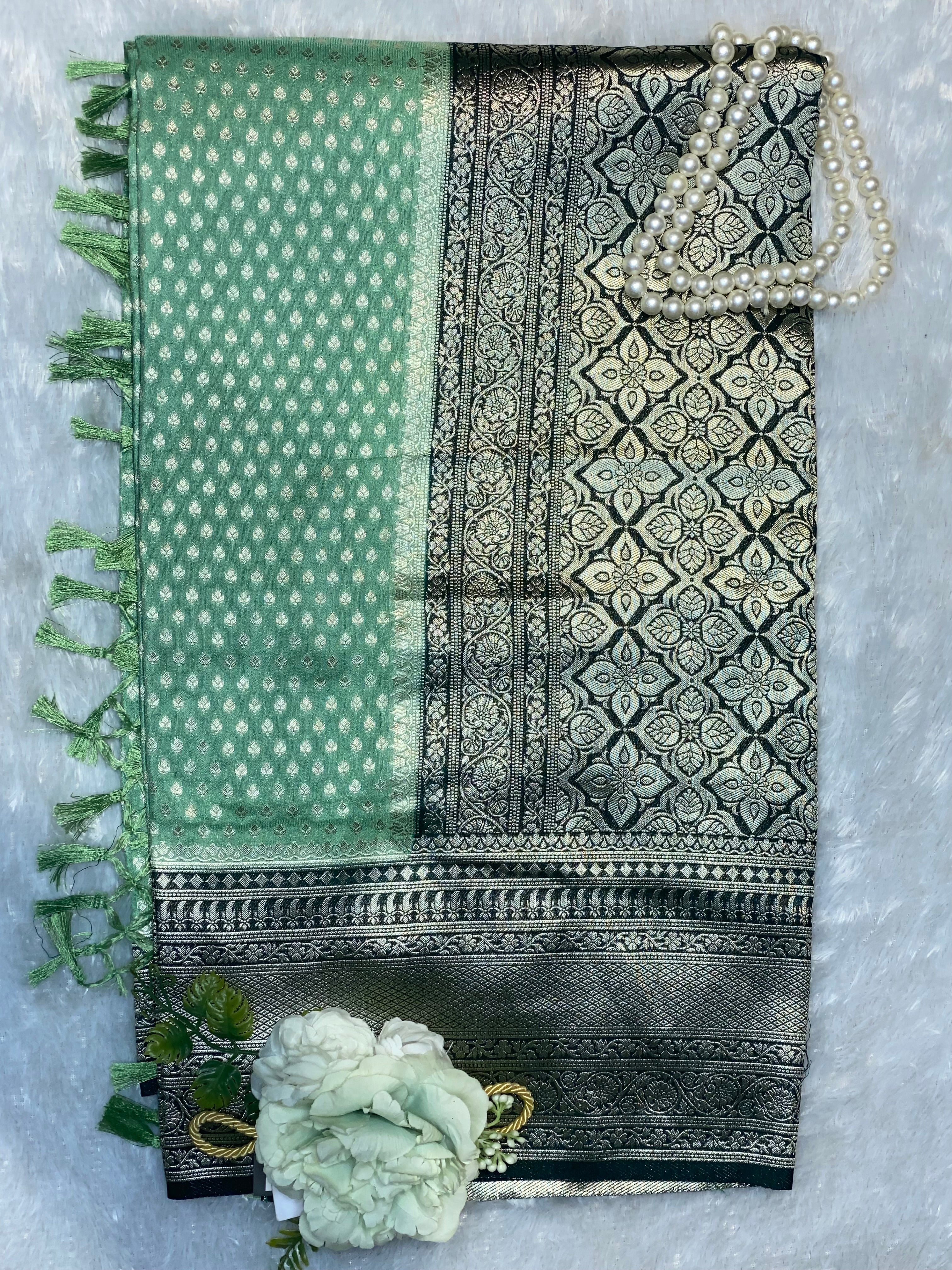 SOFT SILK SAREE CONTRAST BORDER
