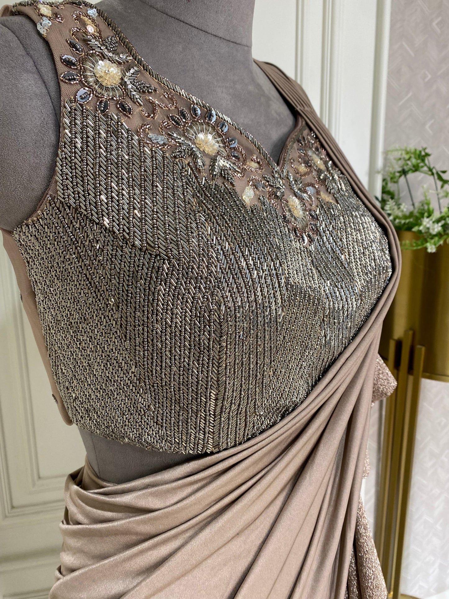 Medal Gold Ready to wear saree