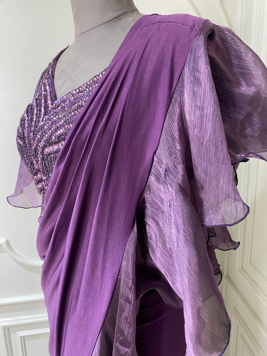 Purple Ready to Wear saree