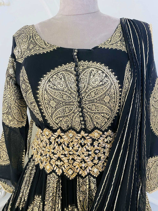 Beautiful Black Indo Gown