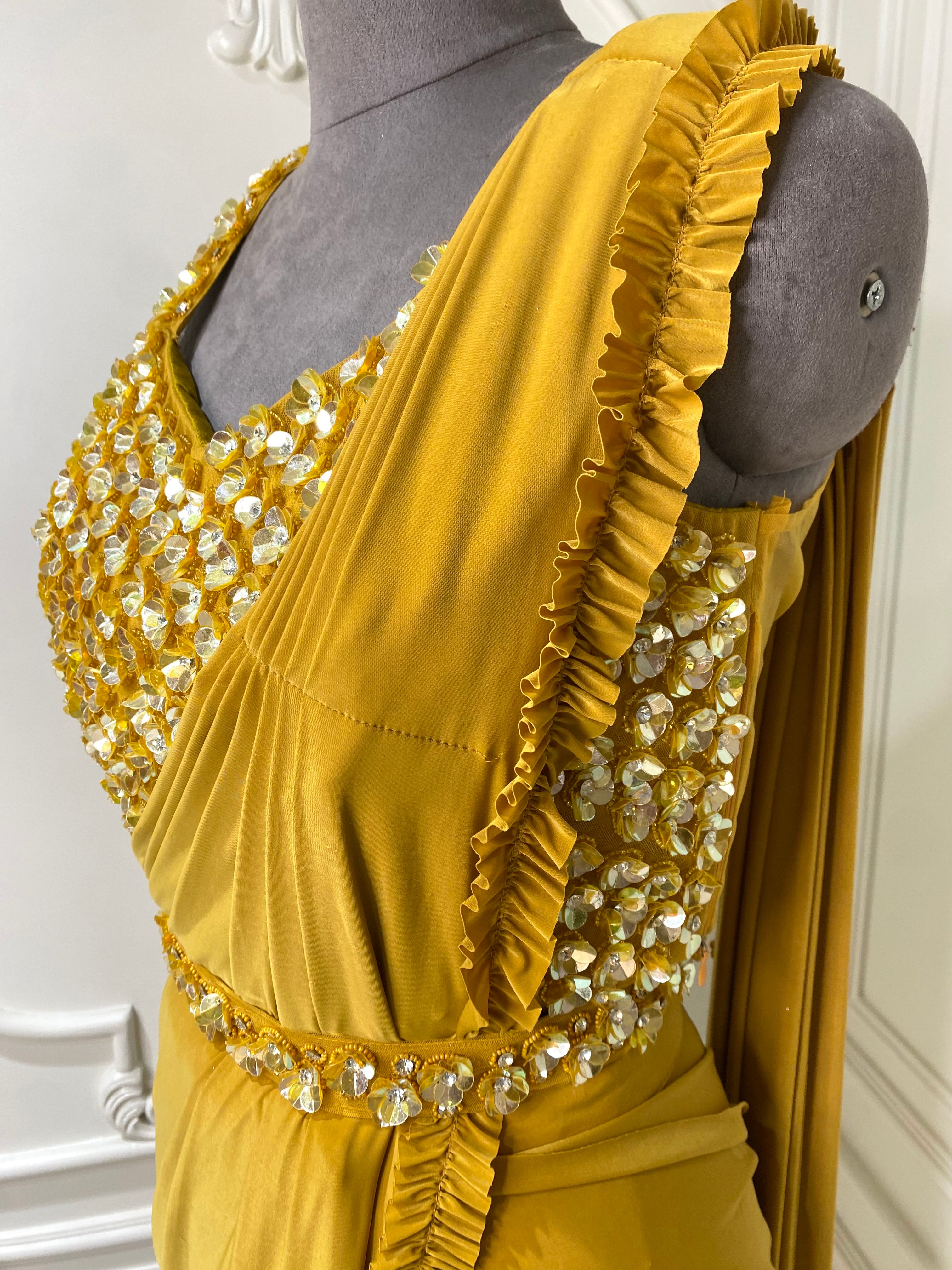 Sunflower Yellow Ready to wear saree