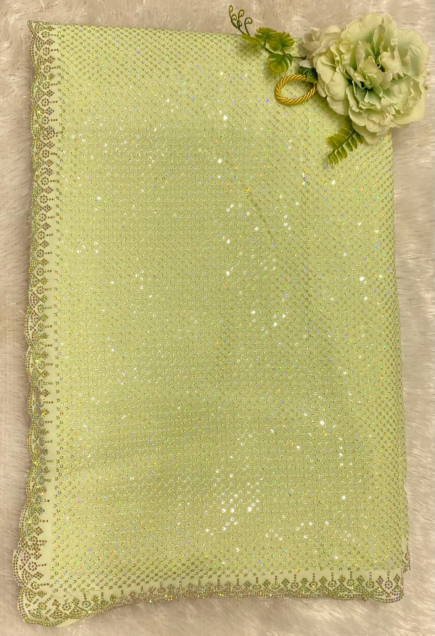 Georgette fabric with sequence work saree