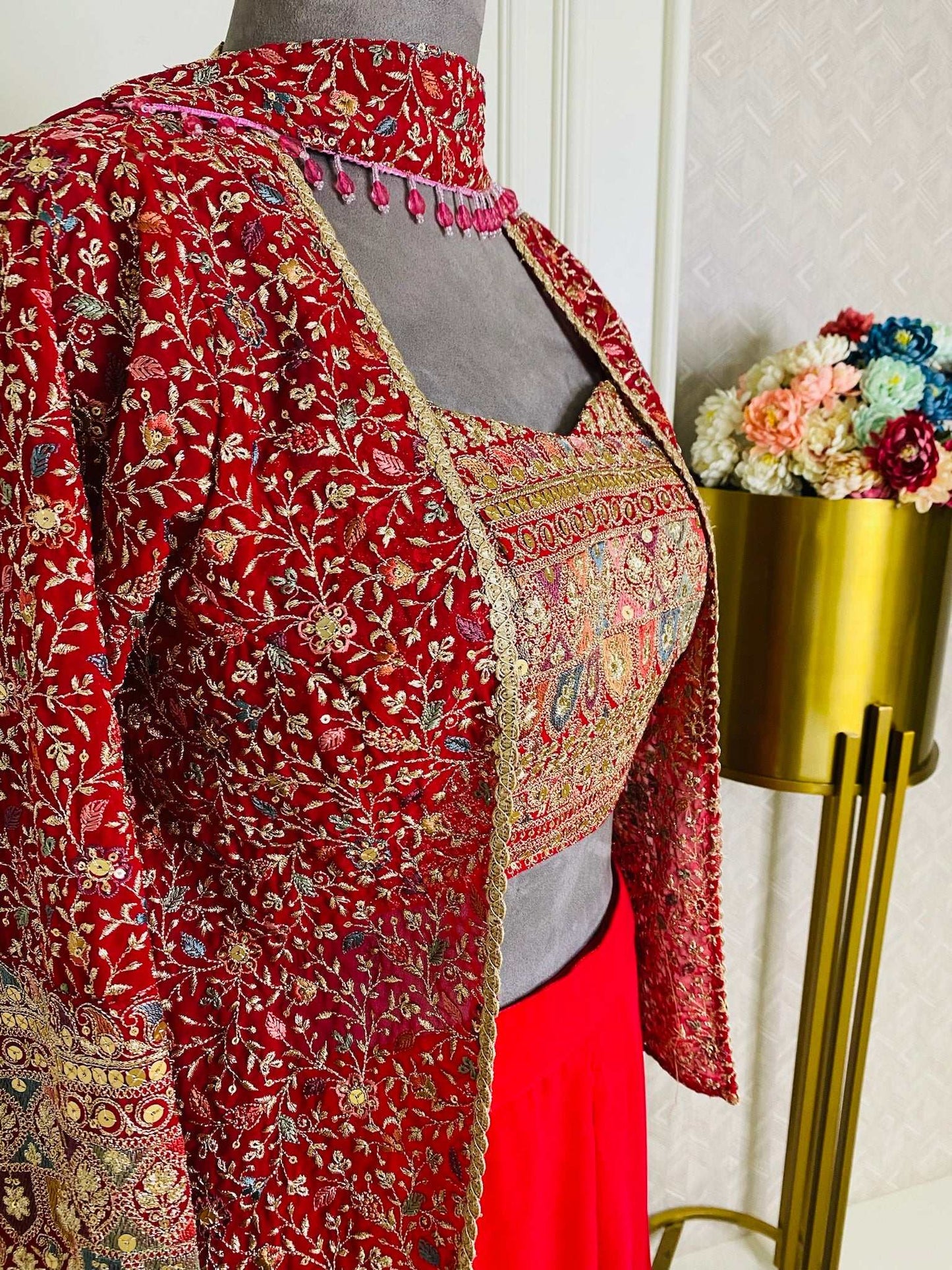 Hot pink sharara set