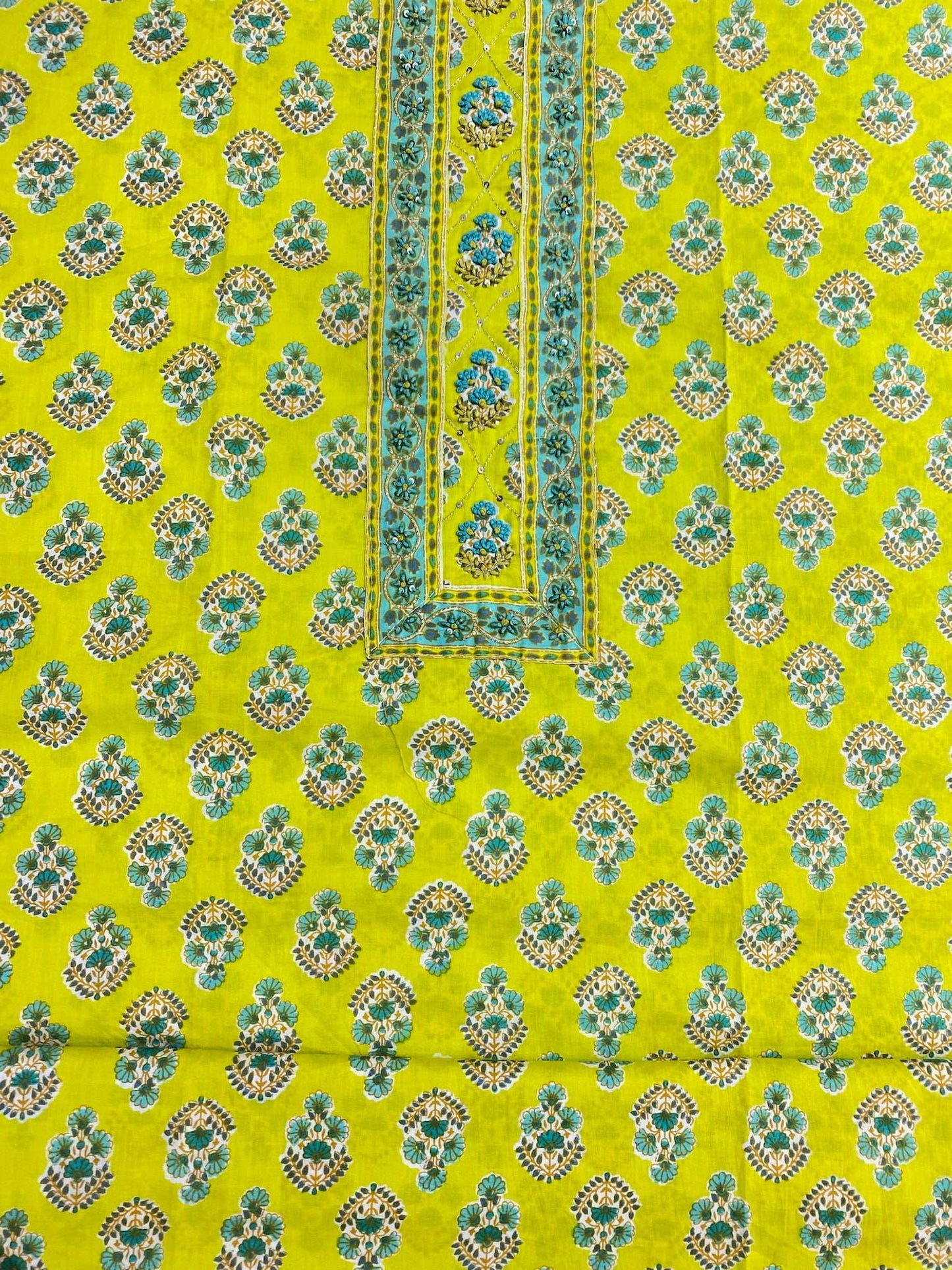 Spring Green Cotton Suit