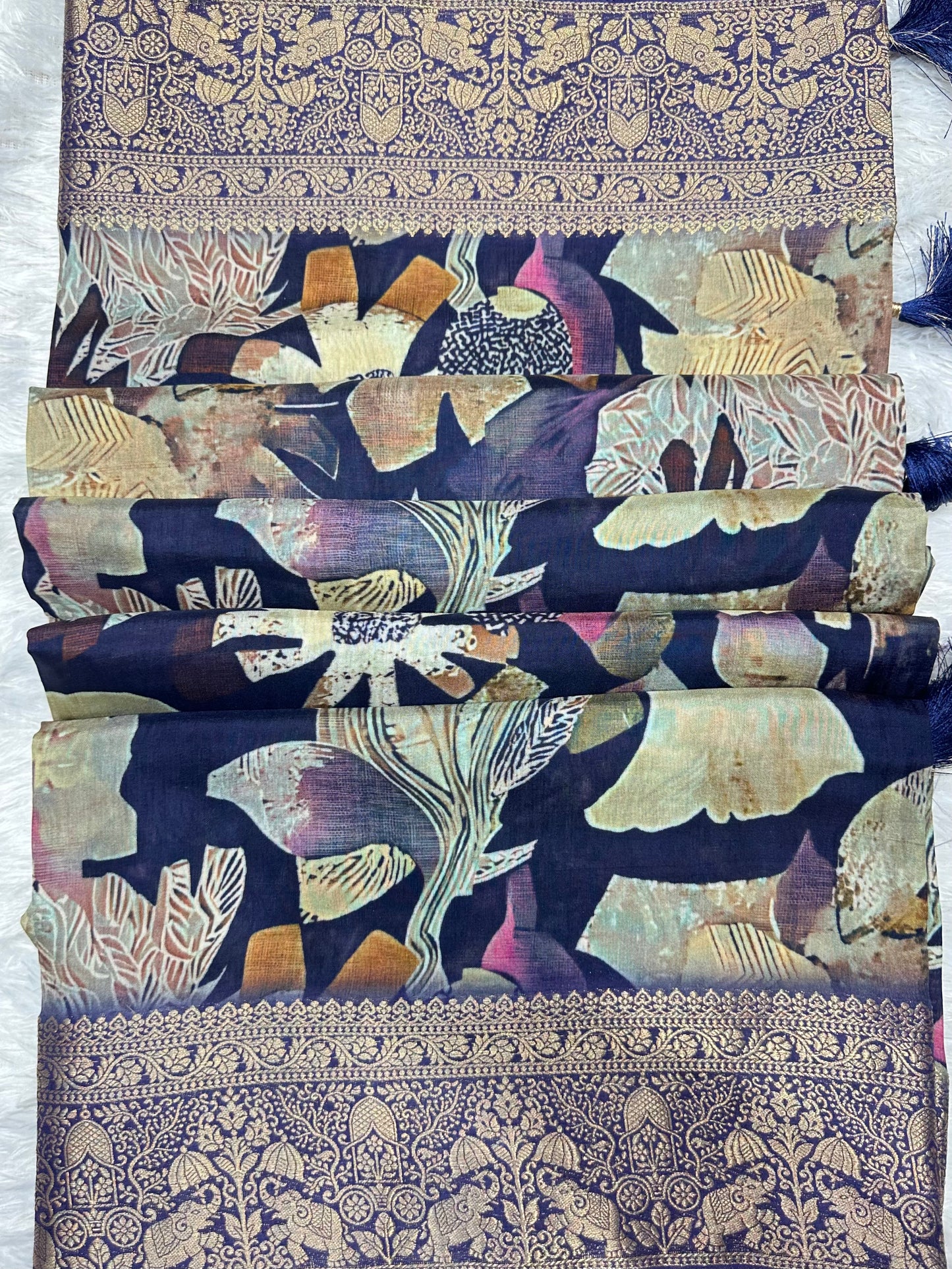 Puple Floral Saree