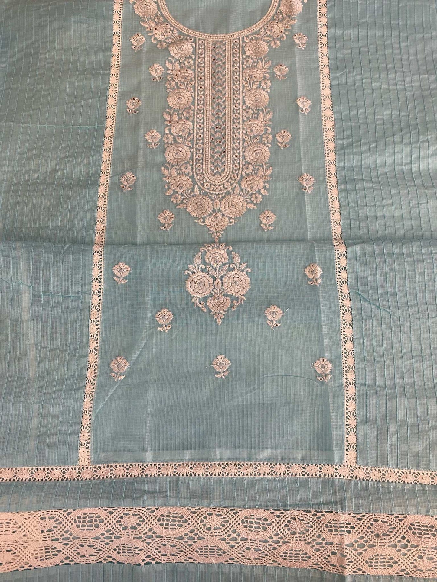 KOTA SUIT WITH BRUSH PRINT DUPATTA