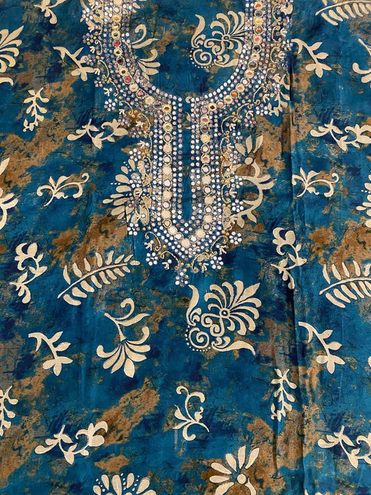 TEAL COLOR MODAL FABRIC SUIT