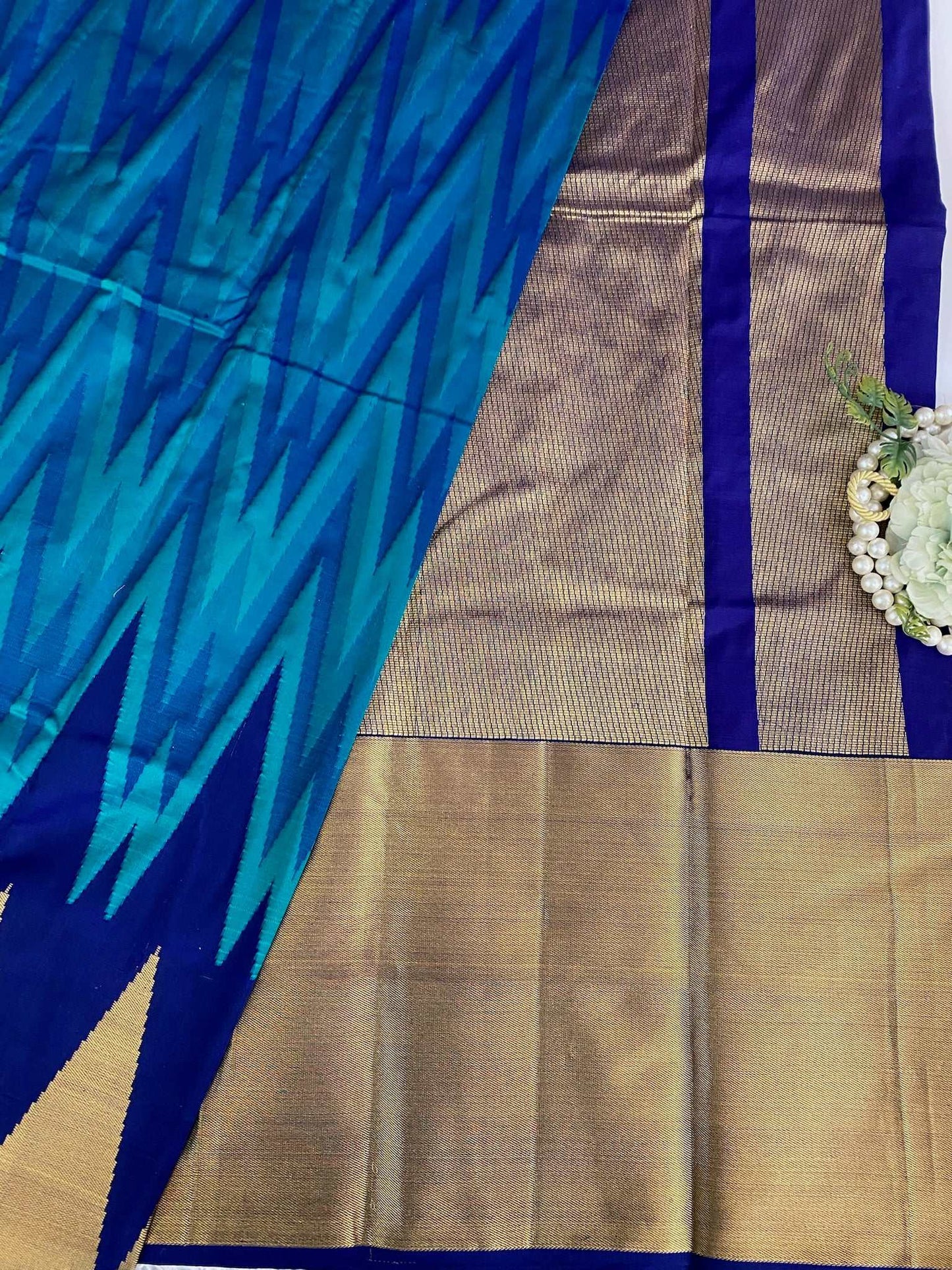 Royal Blue Zariwork Pure Silk Saree