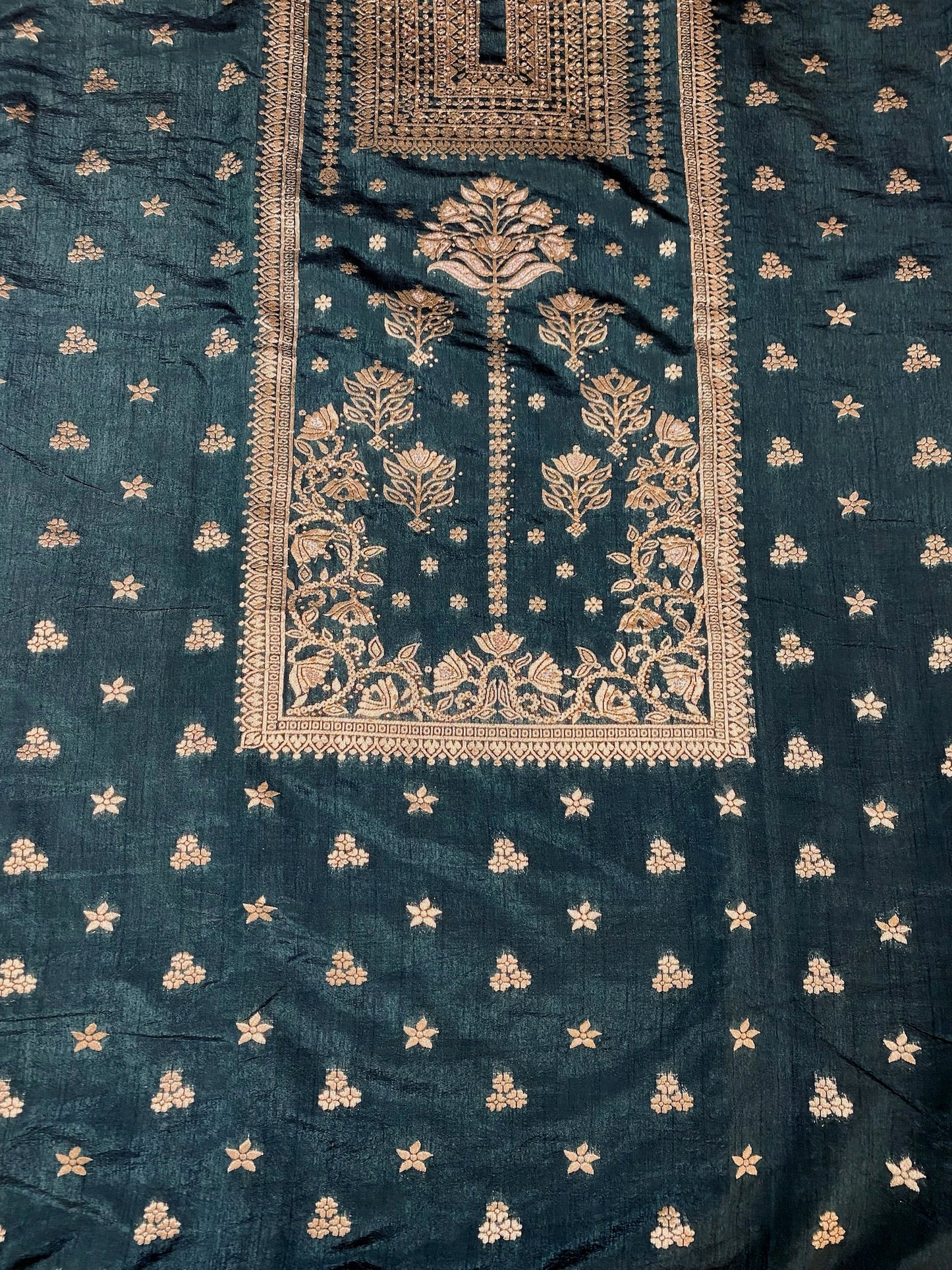GREEN BANARASI SILK SUIT