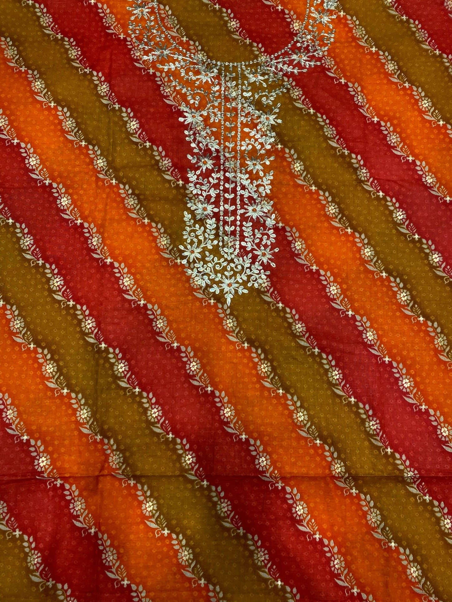 ORANGE PINK LEHRIYA MODAL SUIT