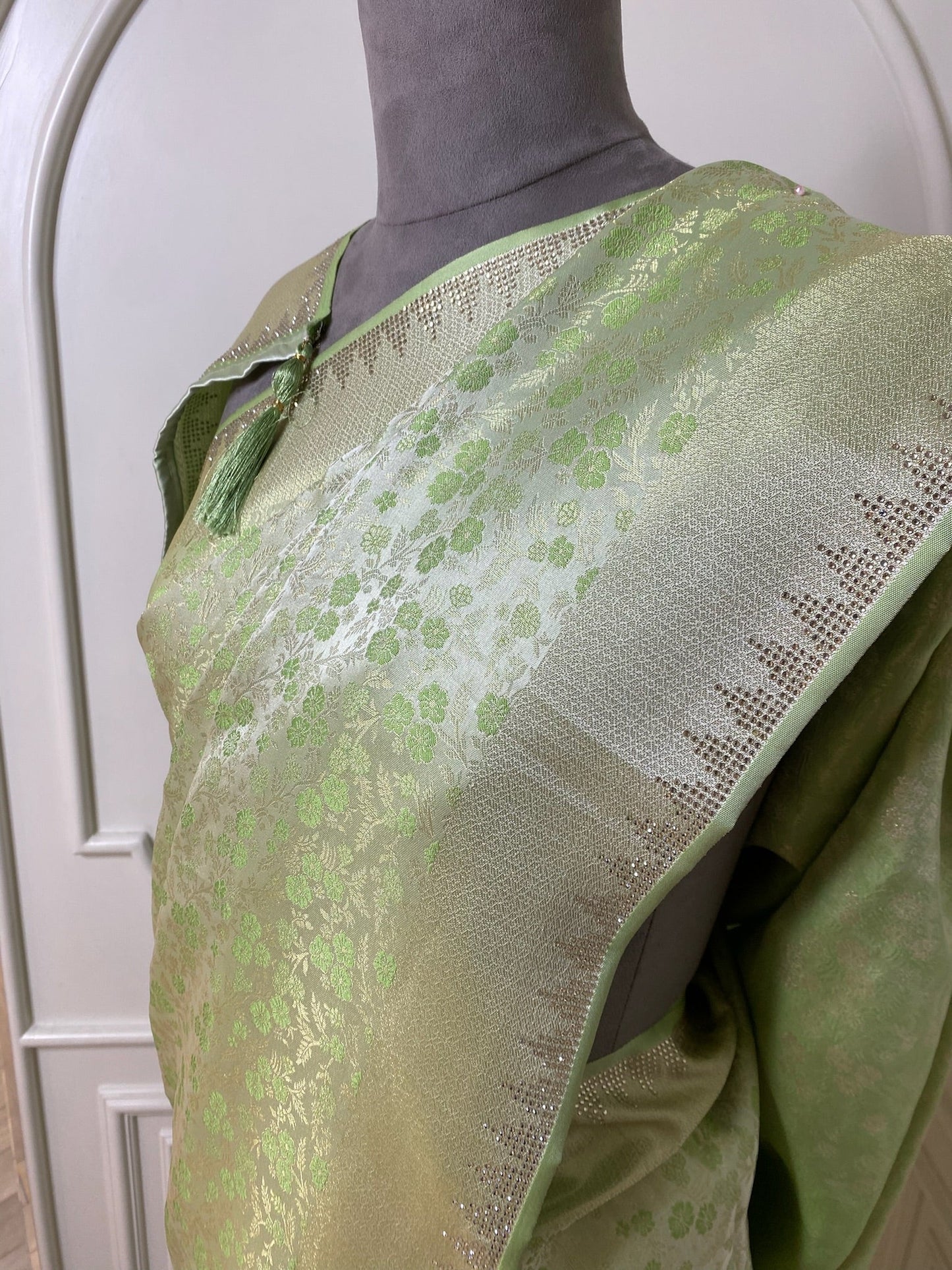 Mint Green Soft Silk Saree