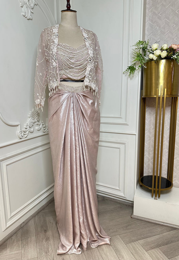 Pre-draped designer sarees
