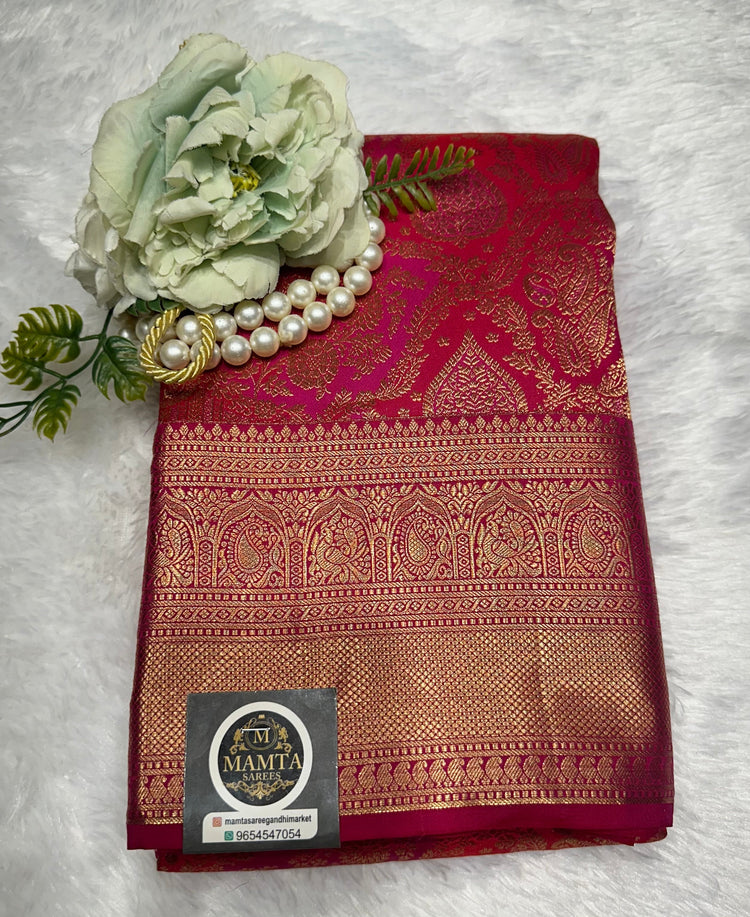 Banarasi silk sarees with zari weaving