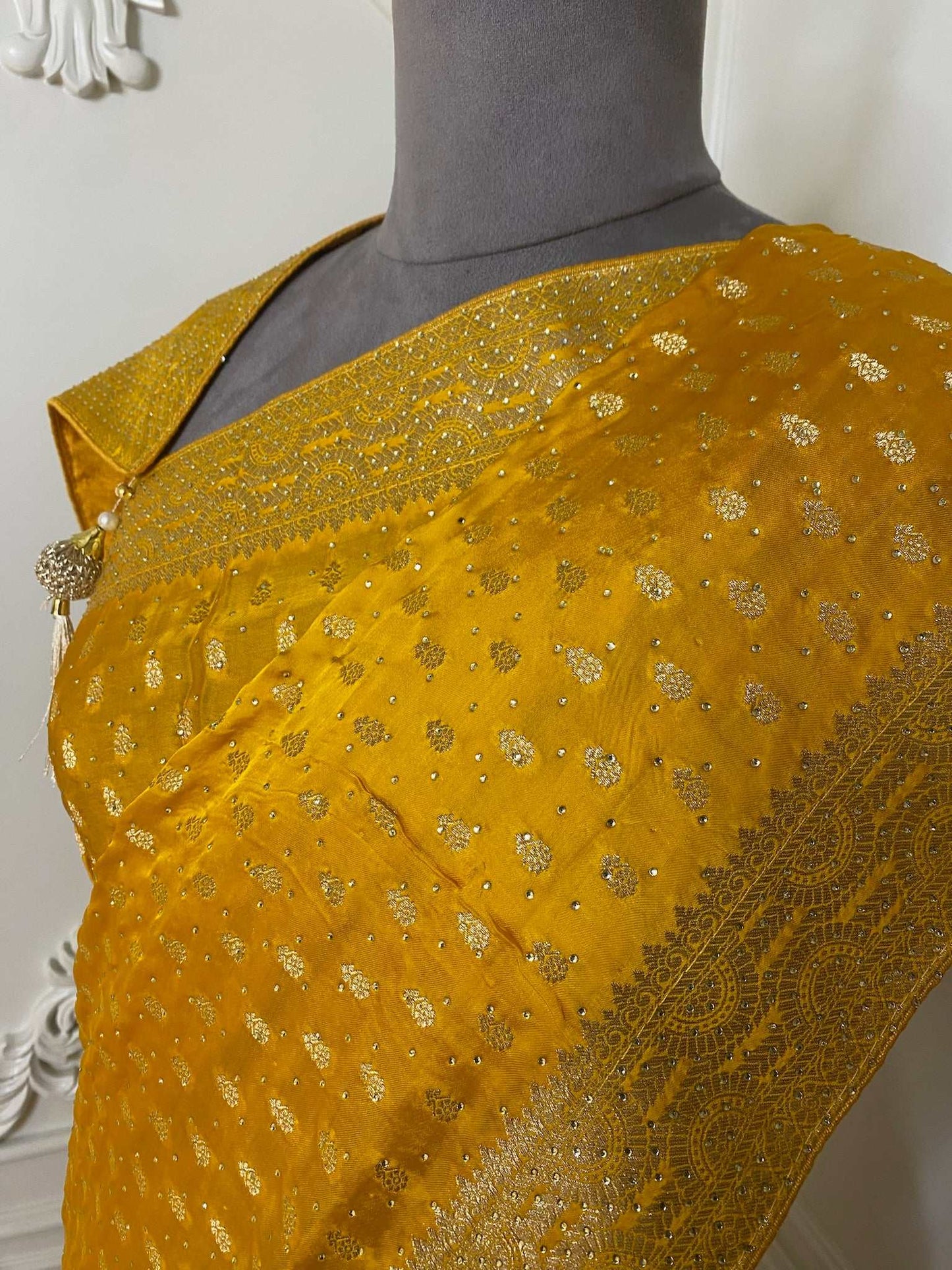 Khaddi Silk Mustard Saree