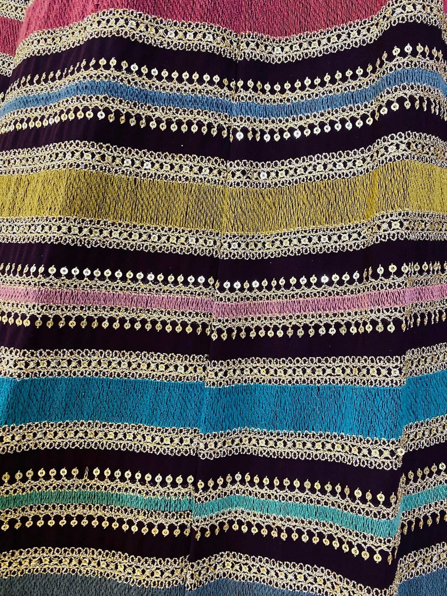 Mutli Thread Work Georgette Gown