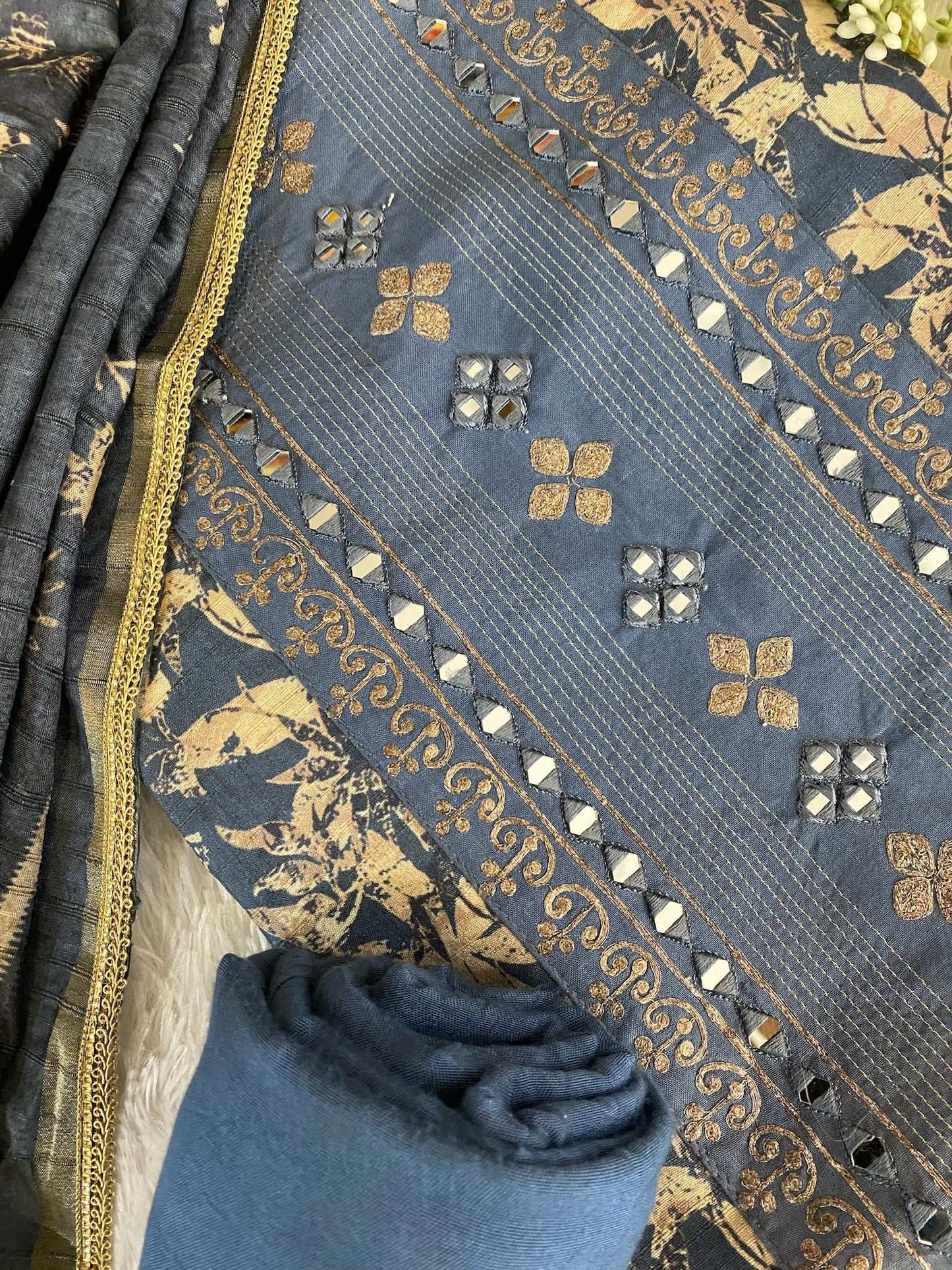Powder Blue Silk Suit