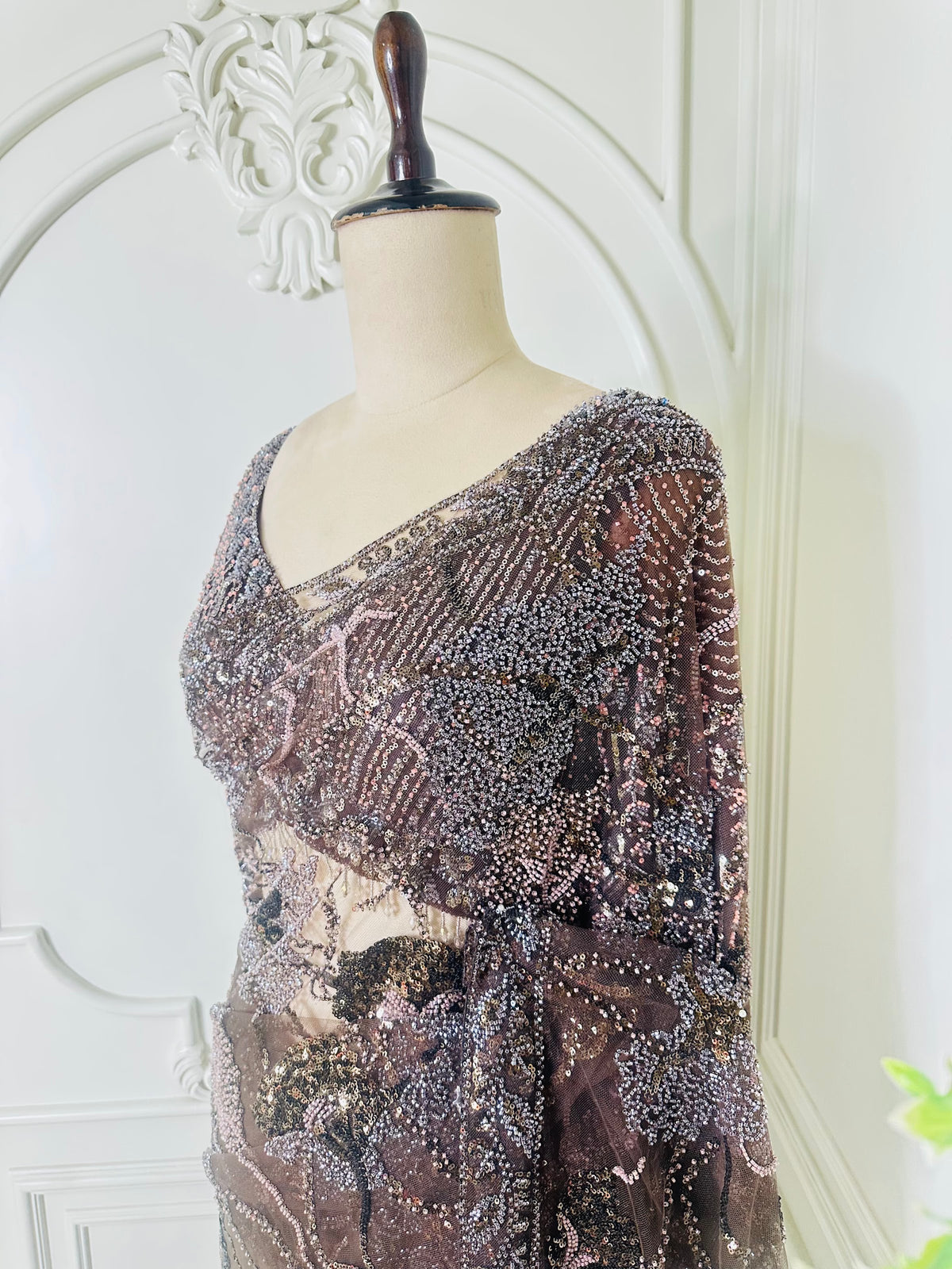 coffee saree by Mamta Saree - view 3