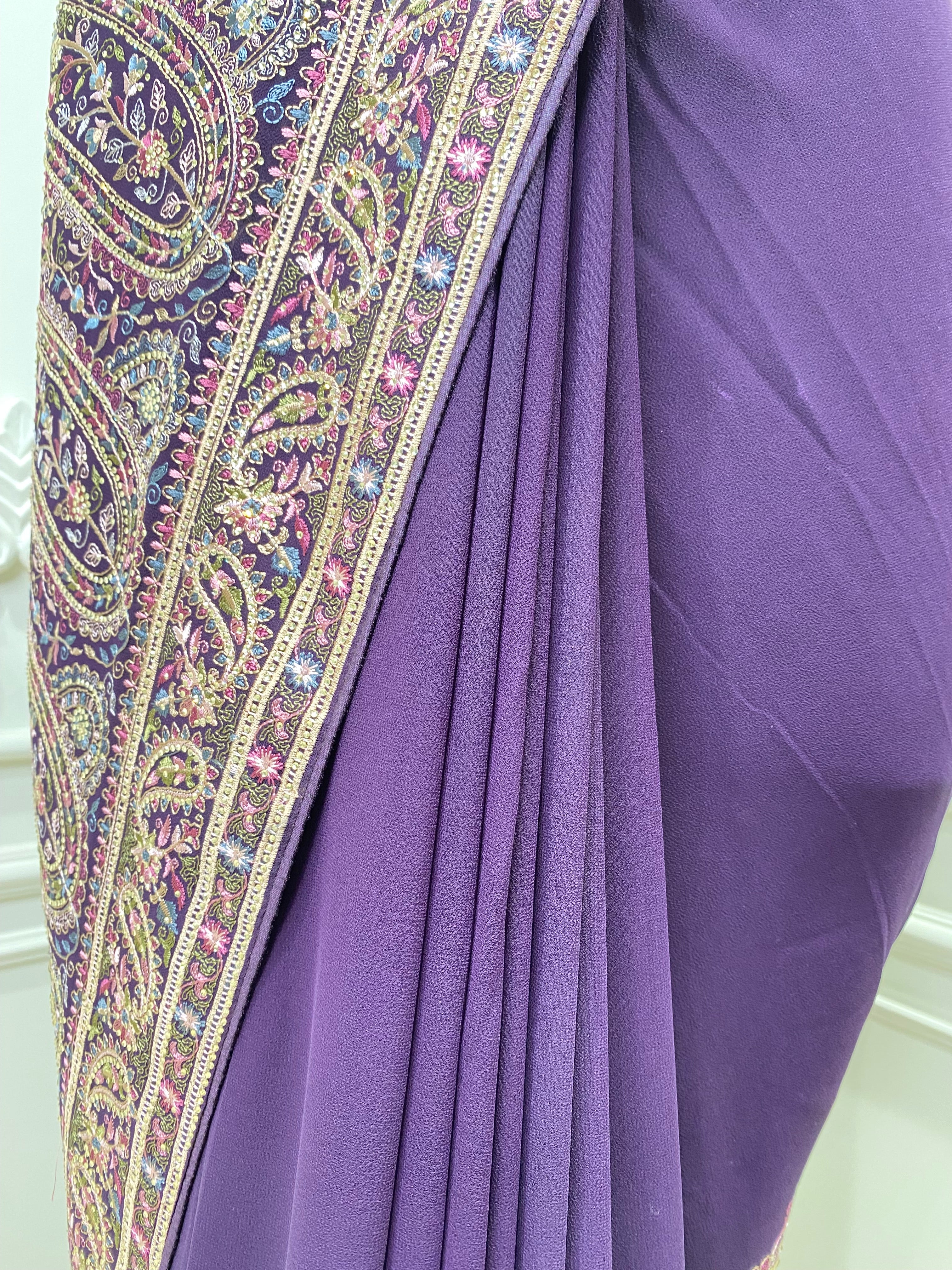 Zorzet saree with resham jaal