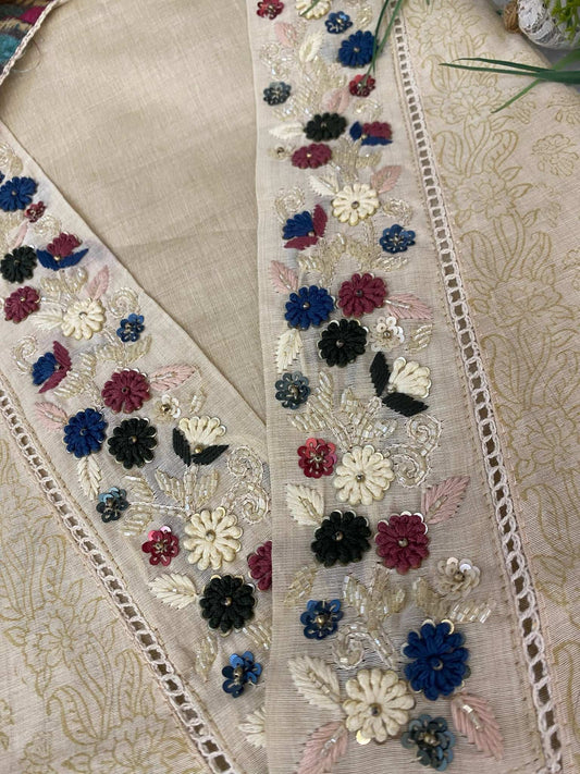 Ivory V Shape Neck