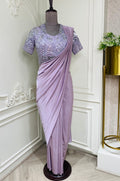 Light Purple Ready To wear saree