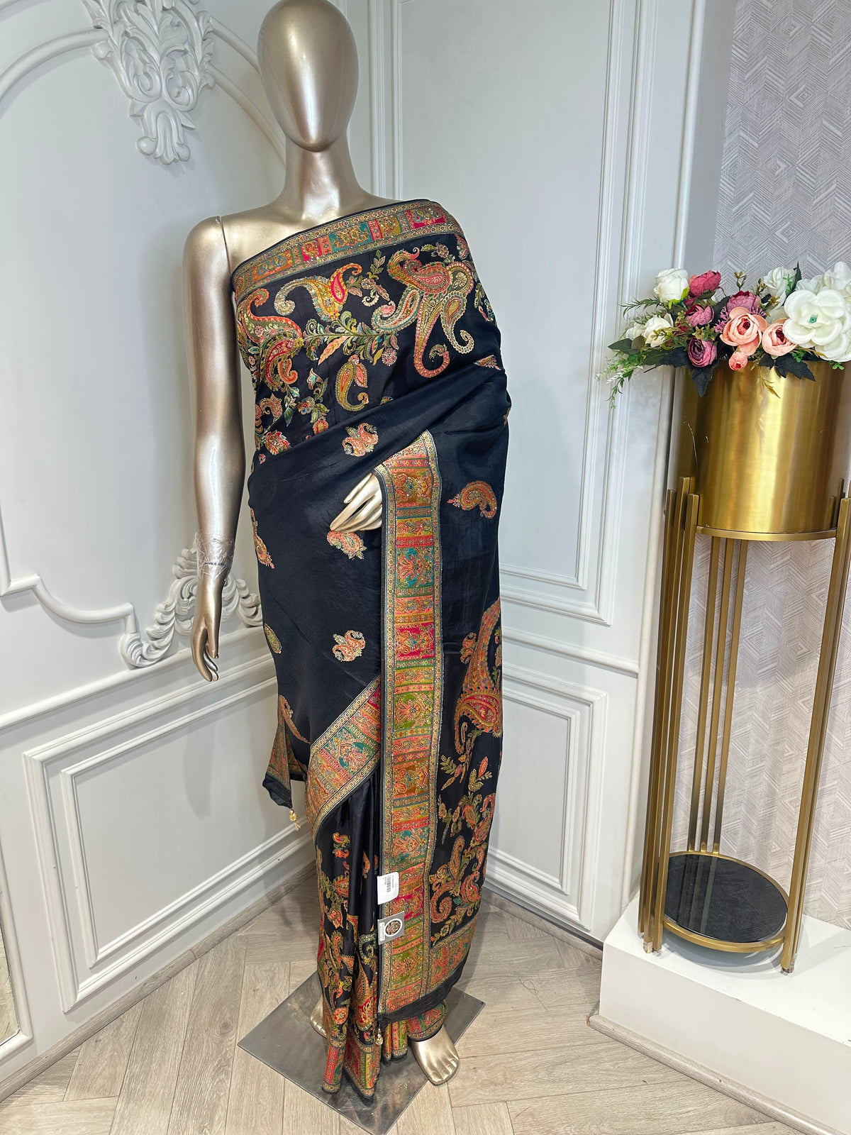 rani pink saree by Mamta Saree - view 4