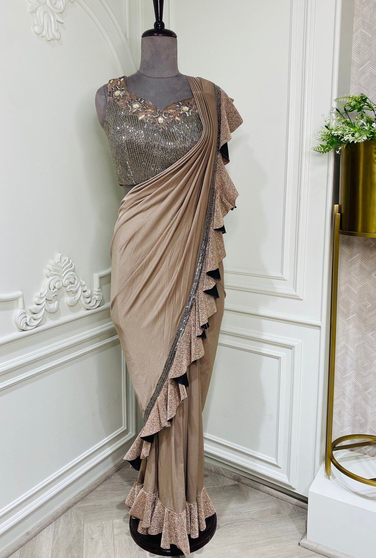 Medal Gold Ready to wear saree