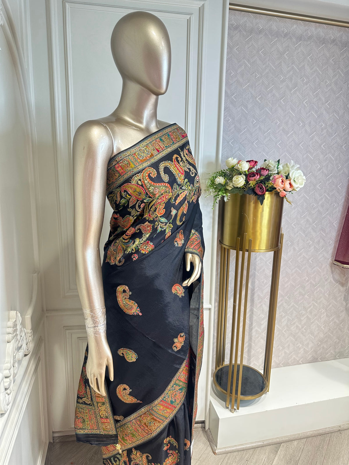 rani pink saree by Mamta Saree - view 5