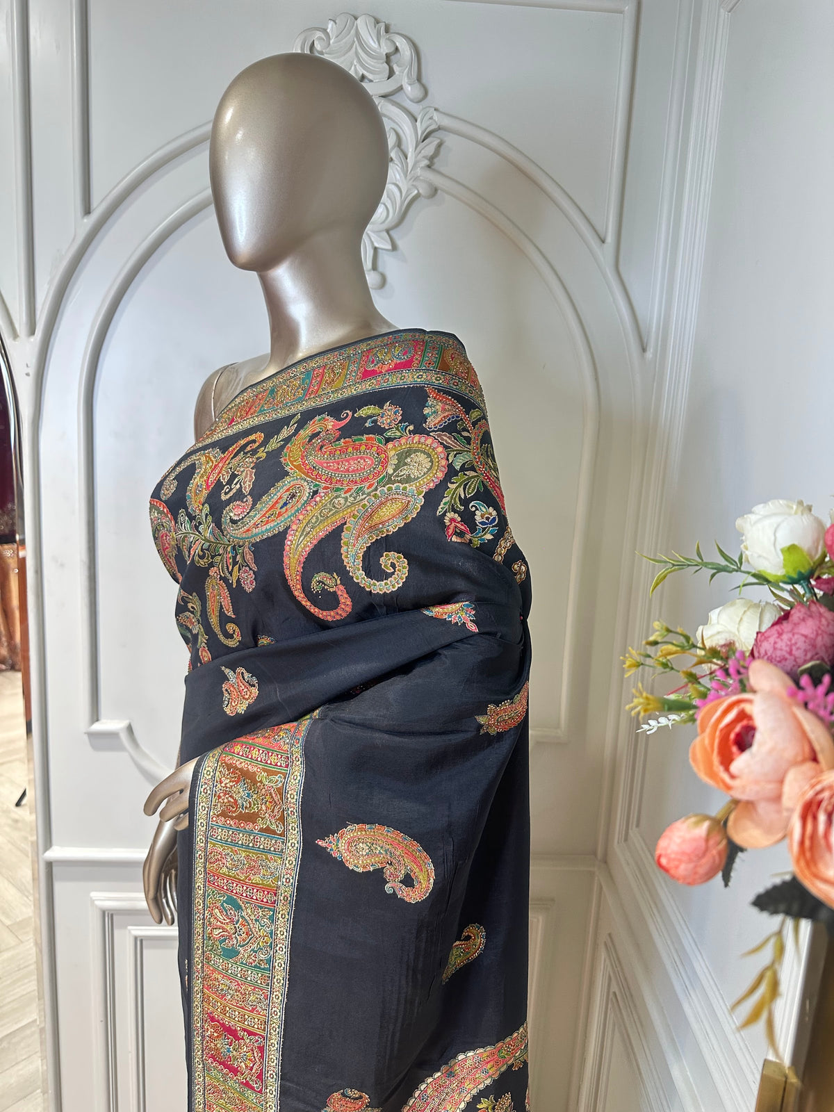 rani pink saree by Mamta Saree - view 6