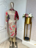 Ivory Floral Embroidered Suit Set