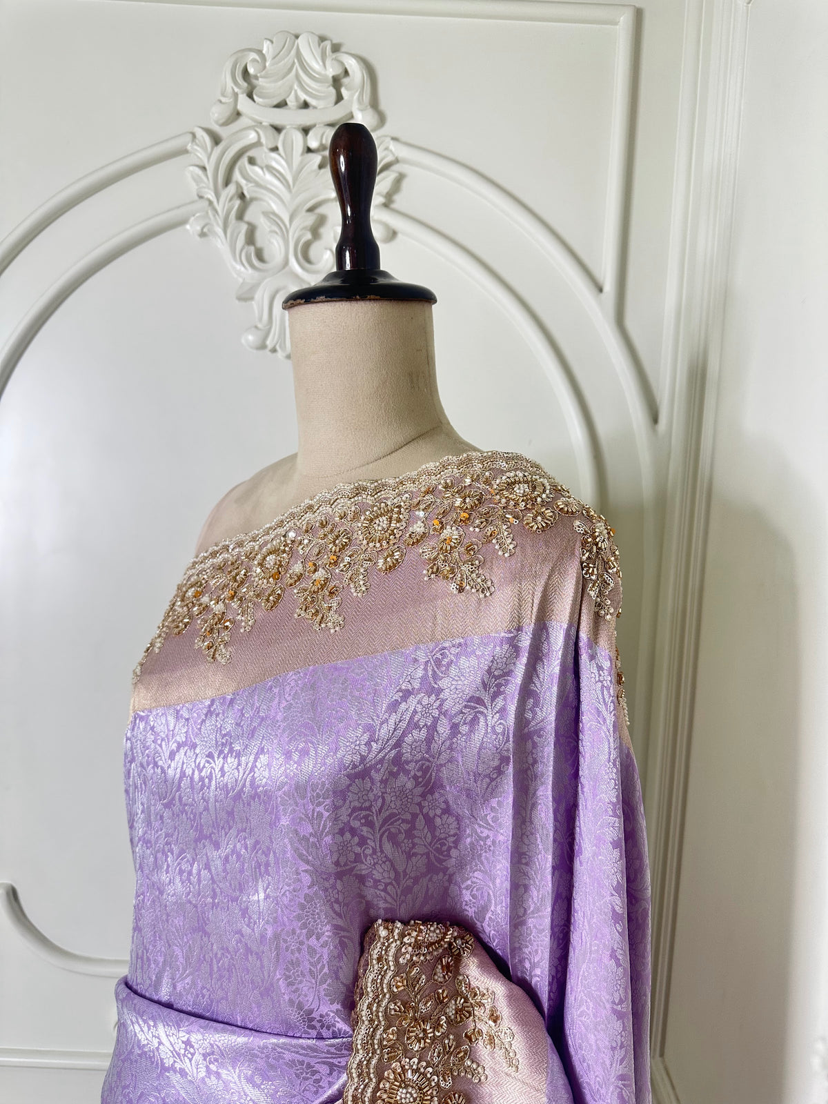 Purple saree by Mamta Saree - pallu detail