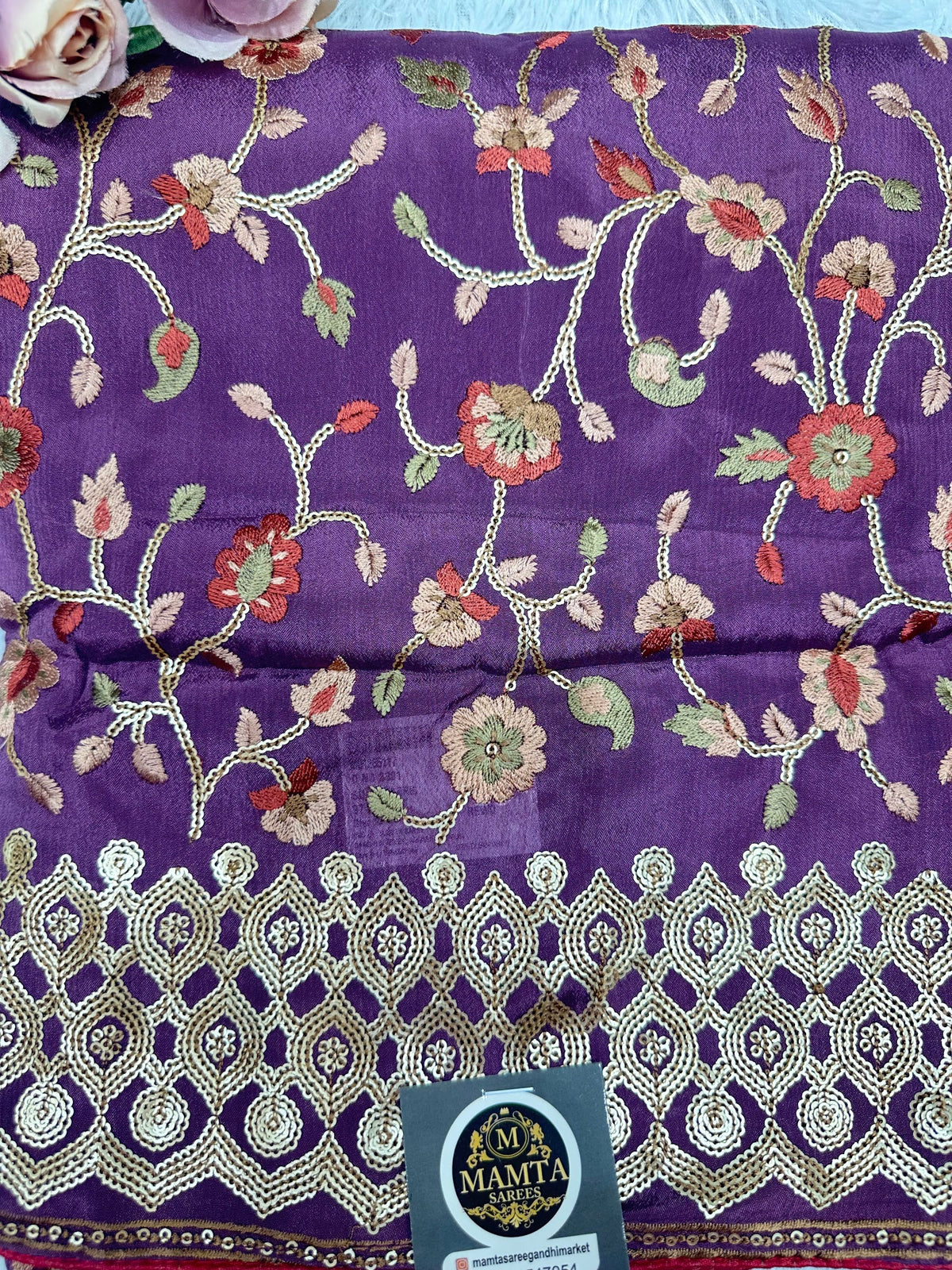 Mustard dress material by Mamta Saree - view 7