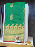 Green Paisley Motif Saree