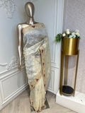 Teal Green Woven Pallu Saree