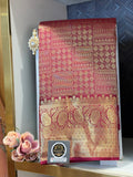 Wine Geometric Motif Saree