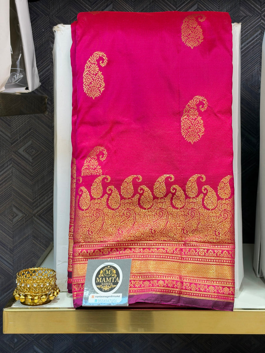 pink saree by Mamta Saree - full drape