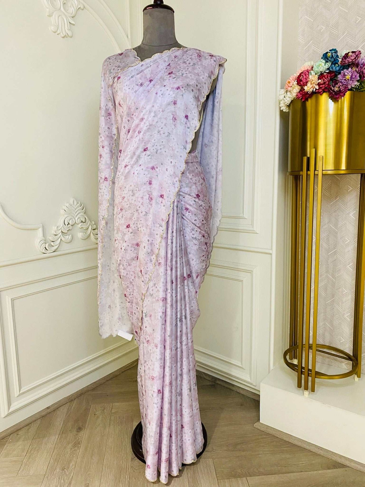 Soft Satin Printed Saree