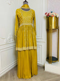 Mustard Sharara Set