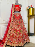 Crimson Red Bridal Lehenga