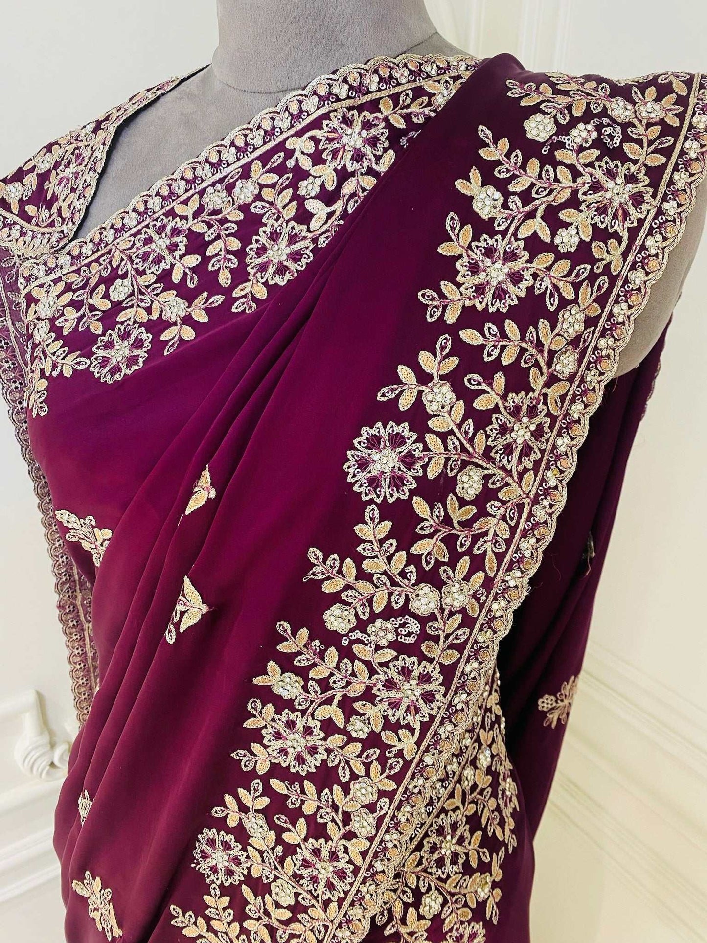 Gota Pati Satain Fabric Saree