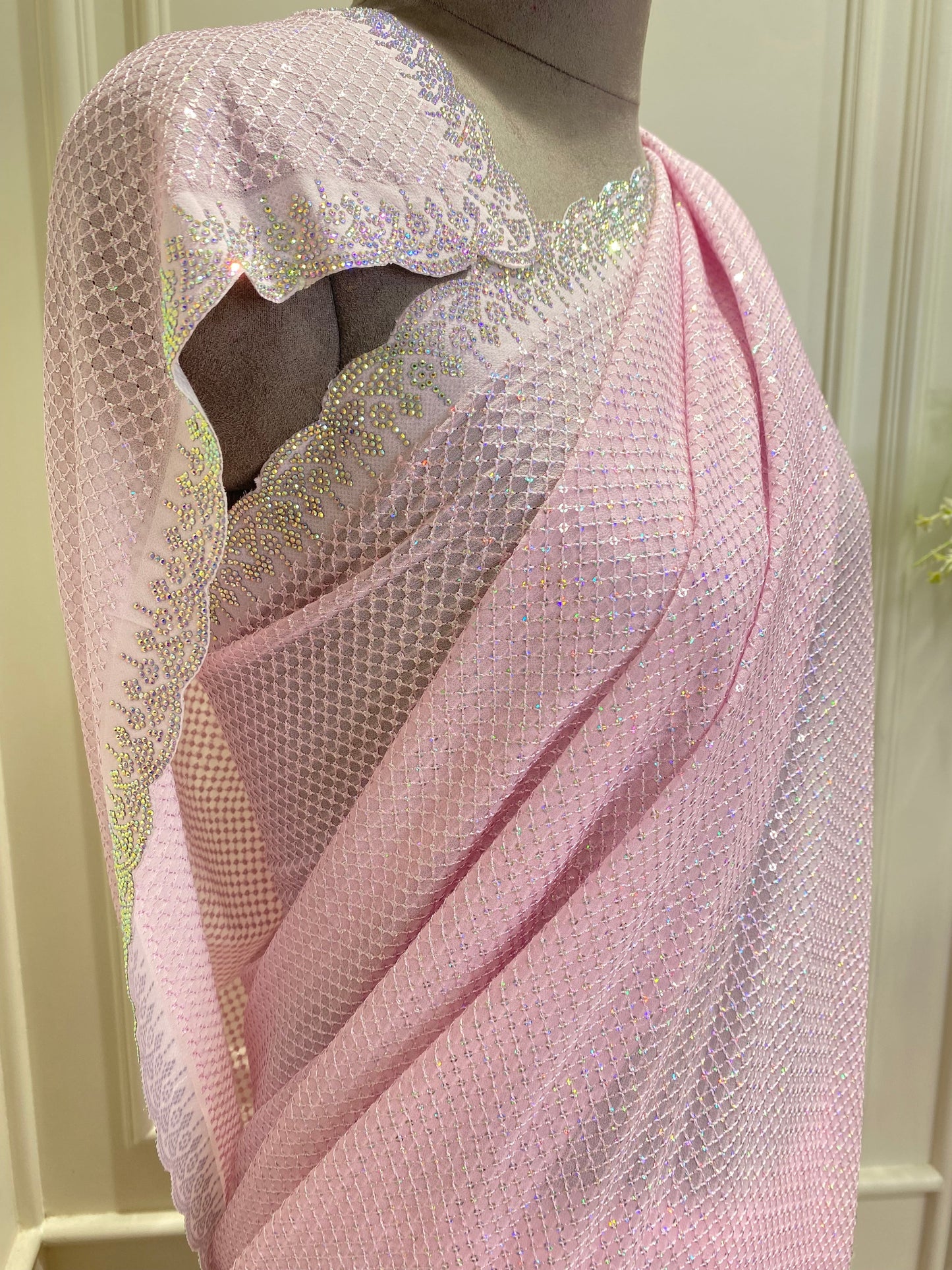 Georgette fabric with sequence work saree