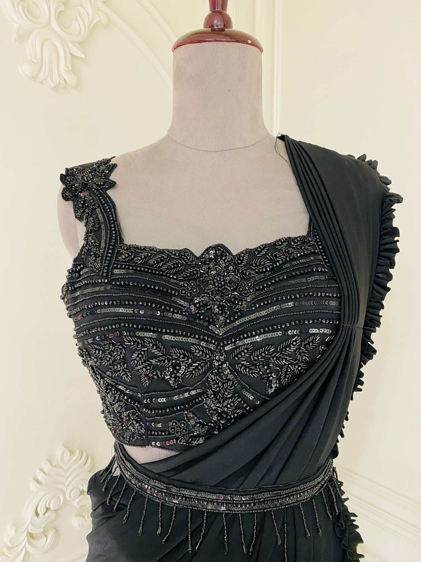 Classic Black Ready-to-Wear Saree