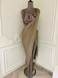Mouse color ready to wear saree