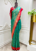 Soft silk saree with contrast border