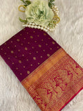 Purple Kanchipuram Silk Saree
