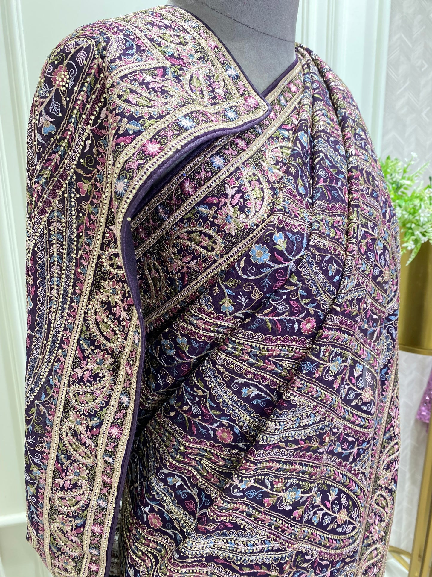 Zorzet saree with resham jaal