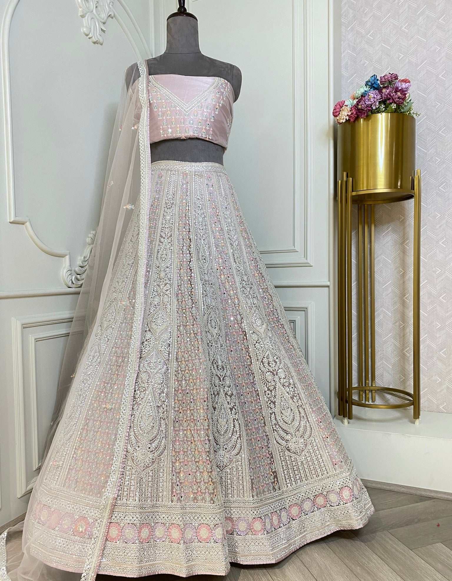 Lilac over all Gota work Lehenga